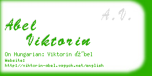 abel viktorin business card